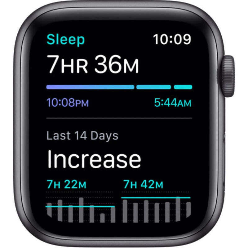 Apple Watch SE (GPS, 44mm, Space Gray Aluminum, Black Sport Band)