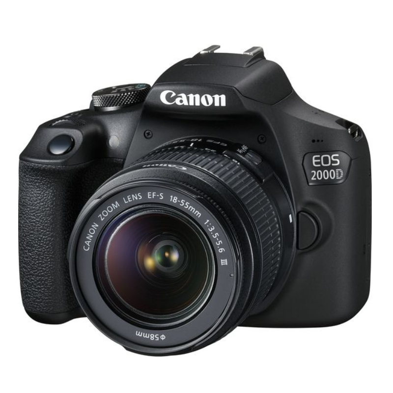 Canon EOS 2000D DSLR Camera with EF-S 18-55 mm f/3.5-5.6 IS II Lens