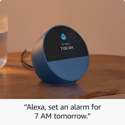 Amazon Echo Spot (2024) Smart alarm clock with vibrant sound + Alexa