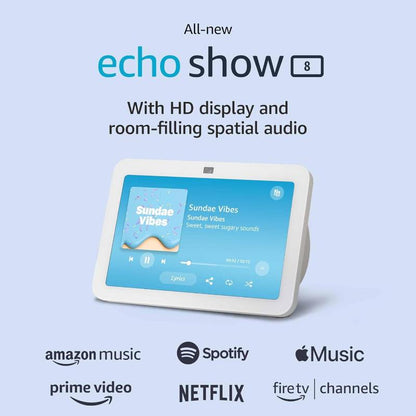 Amazon Echo Show 8 (3rd Generation, 2023) With Spatial Audio, Smart Home Hub, and Alexa