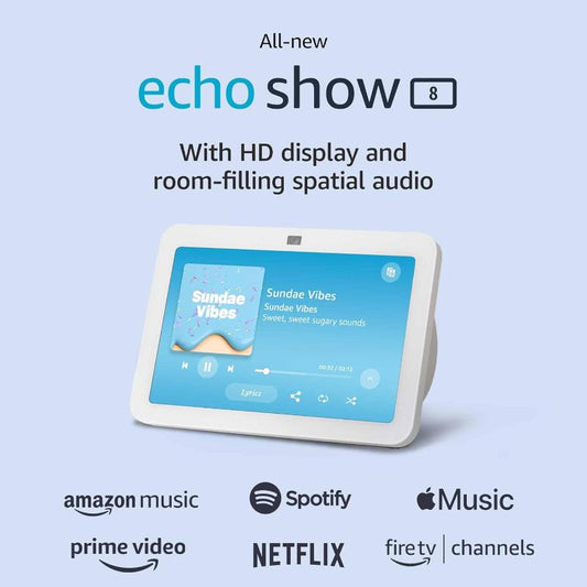 Amazon Echo Show 8 (3rd Generation, 2023) With Spatial Audio, Smart Home Hub, and Alexa