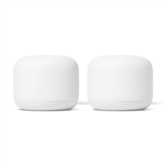 Google Nest Wifi Mesh Router and Point (2-Pack) snow