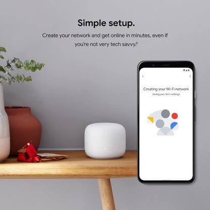 Google Nest Wifi Mesh Router and 2 Points (3-Pack) snow (GA00823-US)