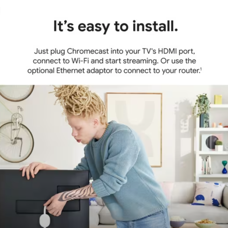 GOOGLE Chromecast HD with Google TV - Snow