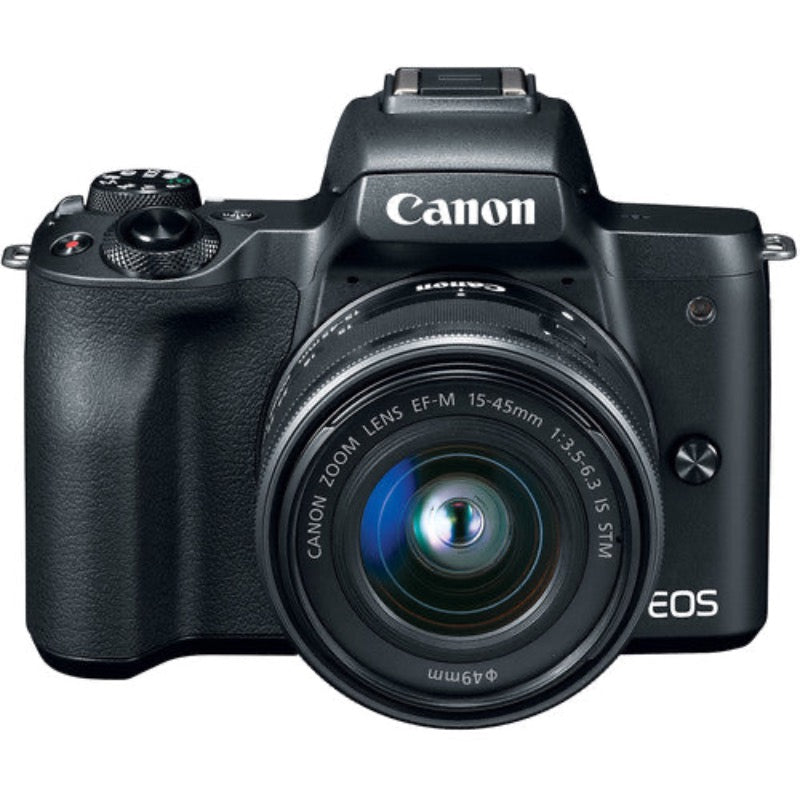 Canon EOS M50 Mirrorless Digital Camera with EF-M 15-45 mm f/3.5-5.6 IS STM Lens - Black - Hashtechguy