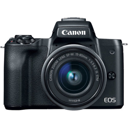 Canon EOS M50 Mirrorless Digital Camera with EF-M 15-45 mm f/3.5-5.6 IS STM Lens - Black - Hashtechguy