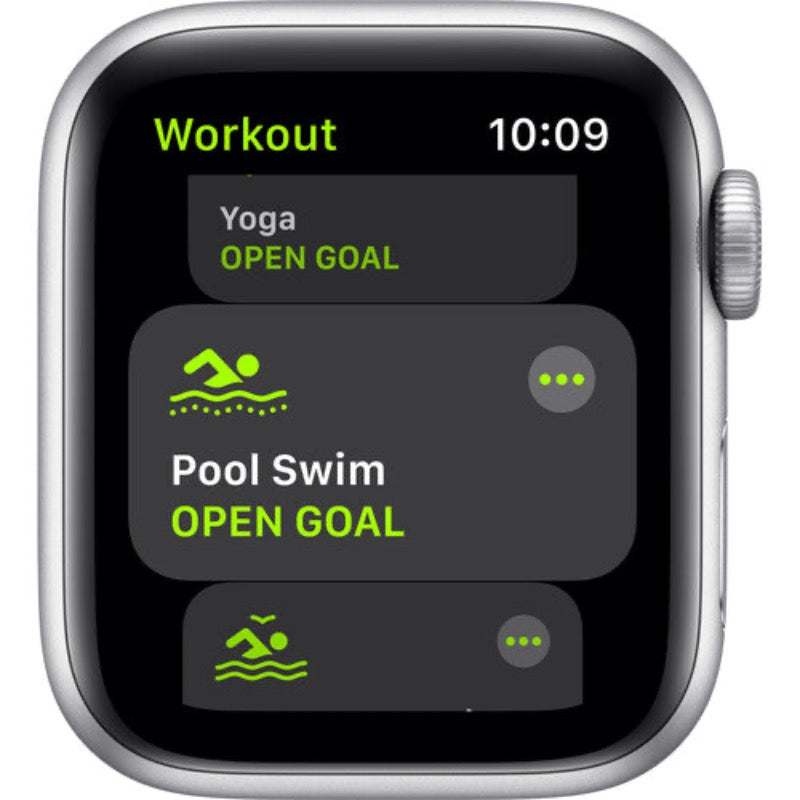 Apple Watch SE (GPS, 40mm, Silver Aluminum, White Sport Band)