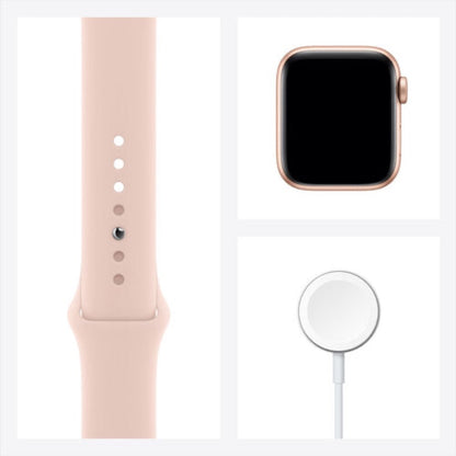 Apple Watch SE (GPS, 40mm, Gold Aluminum, Pink Sand Sport Band)