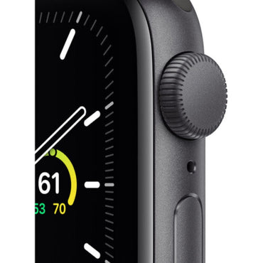 Apple Watch SE (GPS, 40mm, Space Gray Aluminum, Black Sport Band)