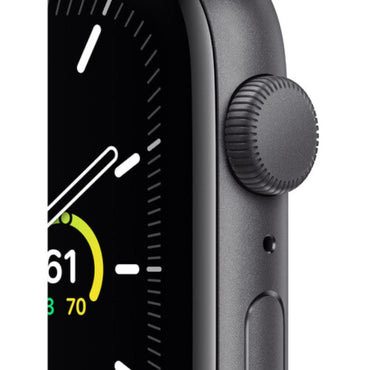 Apple Watch SE (GPS, 44mm, Space Gray Aluminum, Black Sport Band)